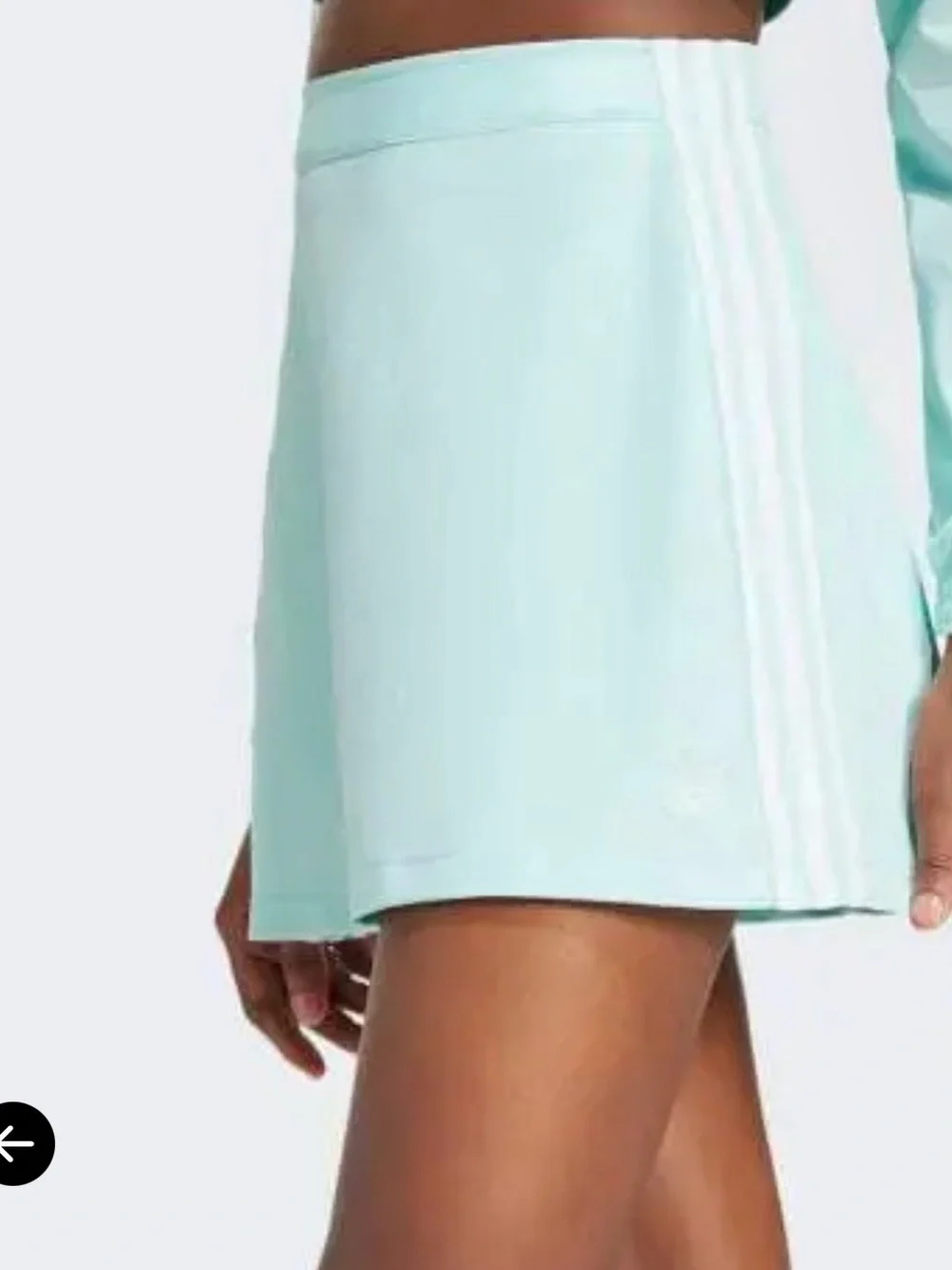 adidas Aqua Mini Skirt with White Side Stripes